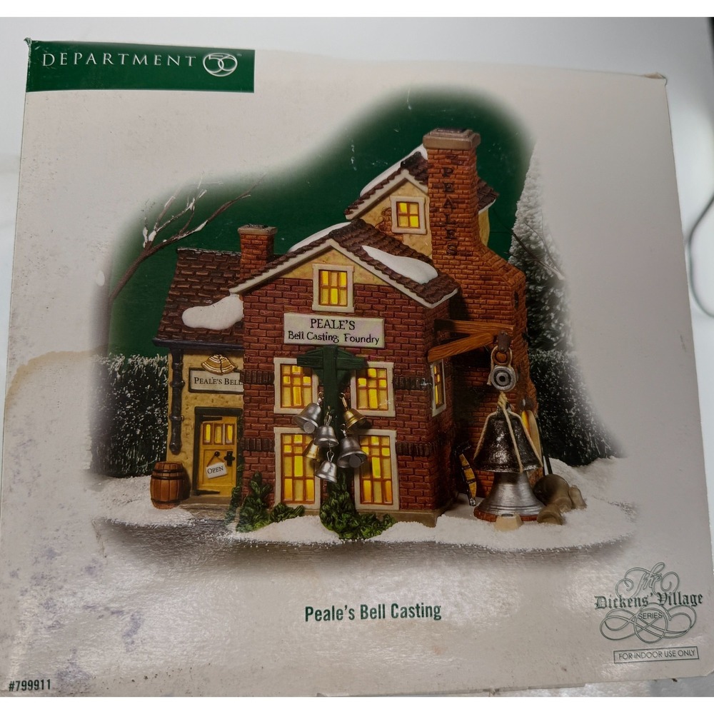 Department 56 Peale's Bell Casting Foundry Dickens Village #799911 Retired